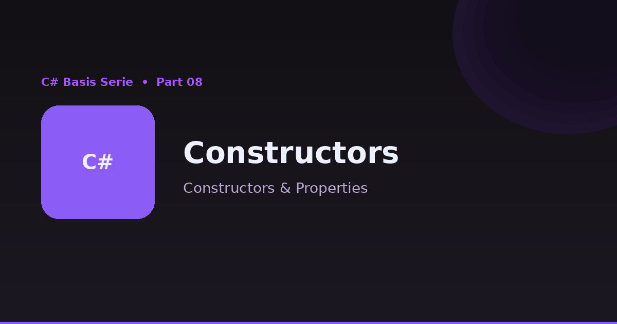 Constructors en properties in C#