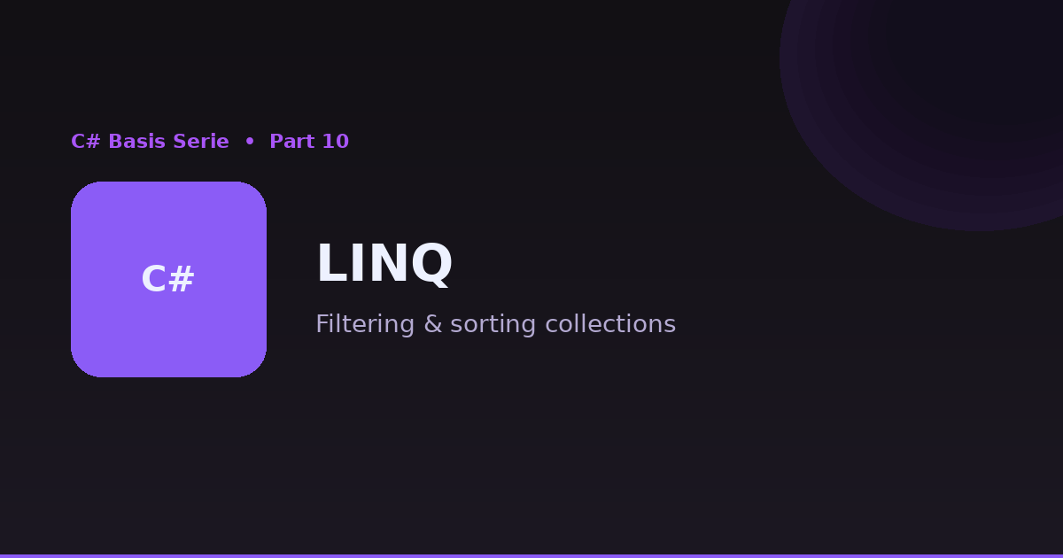 Werken met collecties: foreach en LINQ