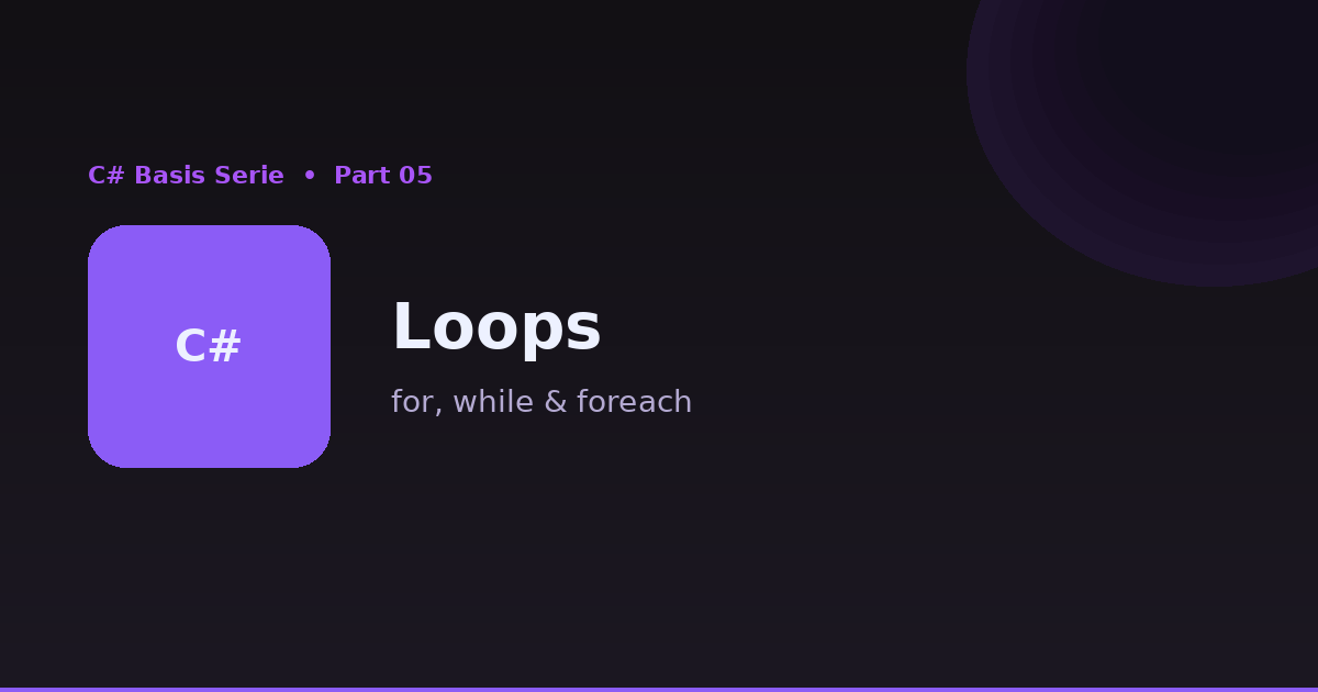Herhalen met loops: for, while en foreach