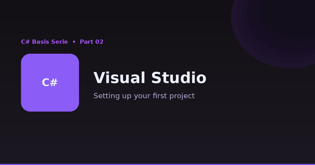 Visual Studio installeren en je eerste C#-project