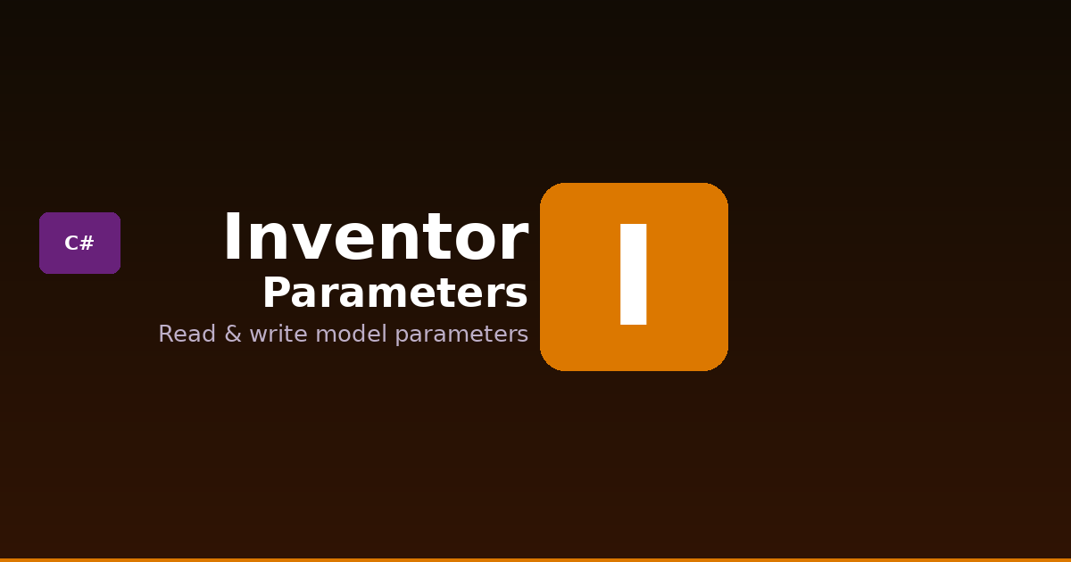 Parameters lezen en aanpassen met C# in Inventor