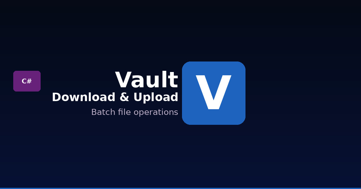 Bestanden downloaden uit Vault met C#