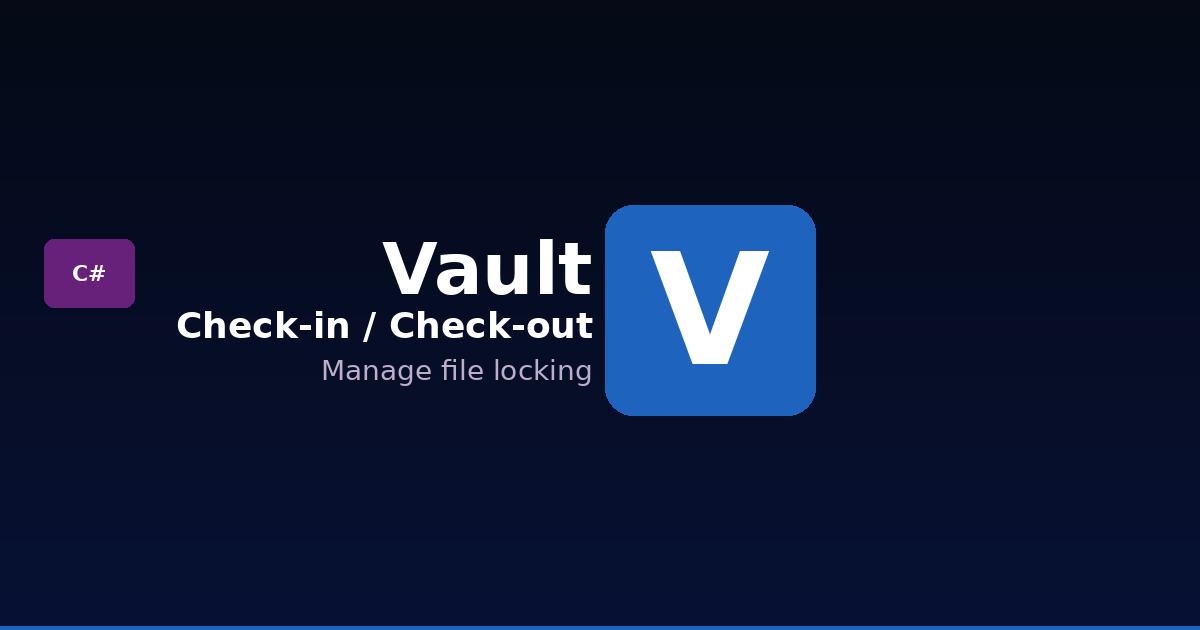 Bestanden inchecken en uitchecken in Vault met C#